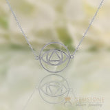 925 STERLING SILVER -BROW CHAKRA NECKLACE - Gemstone Silver Jewelry