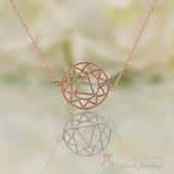 14KT ROSE GOLD -SOLAR PLEXUS CHAKRA NECKLACE - Gemstone Silver Jewelry