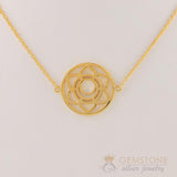 14KT YELLOW GOLD -SACRAL CHAKRA NECKLACE - Gemstone Silver Jewelry