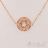 14KT ROSE GOLD -SACRAL CHAKRA NECKLACE - Gemstone Silver Jewelry