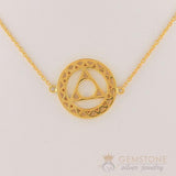 14KT YELLOW GOLD -THROAT CHAKRA NECKLACE - Gemstone Silver Jewelry