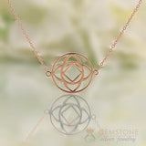 14KT ROSE GOLD -CHOKER BASE CHAKRA NECKLACE - Gemstone Silver Jewelry