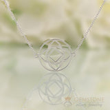 925 STERLING SILVER -CHOKER BASE CHAKRA NECKLACE - Gemstone Silver Jewelry