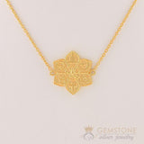14KT YELLOW GOLD -COEXIST IN HARMONY CHAKRA NECKLACE - Gemstone Silver Jewelry