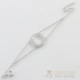 925 STERLING SILVER -HORSESHOE GOOD KARMA CHAKRA BRACELET - Gemstone Silver Jewelry