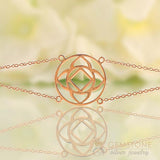 14KT ROSE GOLD -BASE CHAKRA BRACELET - Gemstone Silver Jewelry