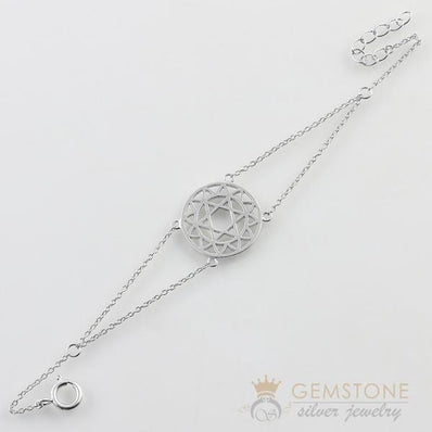 925 STERLING SILVER -HEART CHAKRA BRACELET - Gemstone Silver Jewelry