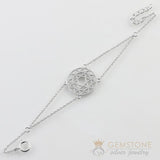 925 STERLING SILVER -HEART CHAKRA BRACELET - Gemstone Silver Jewelry