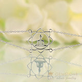 925 STERLING SILVER -BUDDHA GOOD KARMA CHAKRA BRACELET - Gemstone Silver Jewelry