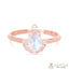 14k Rose Gold Vermeil Moonstone Ring - Princess