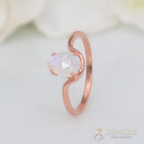 14k Rose Gold Vermeil Moonstone Ring - Ecstasy - gemstonesilverjewelryus