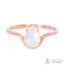 14k Rose Gold Vermeil Moonstone Ring - Ecstasy
