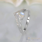 Moonstone Ring-Boundless Drop-S