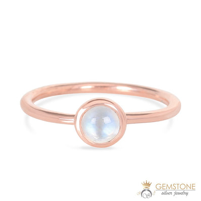 14k Rose Gold Vermeil Moonstone Ring - Soul