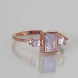 14k Rose Gold Vermeil Moonstone Ring - Royalty - gemstonesilverjewelryus