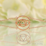 14KT ROSE GOLD -BROW CHAKRA BRACELET - Gemstone Silver Jewelry