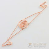 14KT ROSE GOLD -BROW CHAKRA BRACELET - Gemstone Silver Jewelry