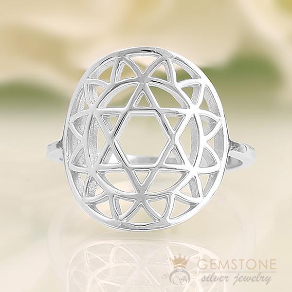 925 STERLING SILVER -HEART CHAKRA RING - Gemstone Silver Jewelry
