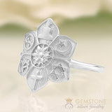 925 STERLING SILVER -COEXIST GOOD KARMA CHAKRA RING - Gemstone Silver Jewelry