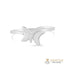 Silver Ring-Gleaming Butterfly