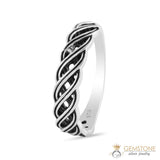 Silver Ring-Interlocked Lace
