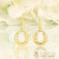 14kt Gold Vermeil - Horseshoe Good Karma Chakra Earring