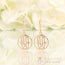 14kt Rose Gold Vermeil - Hand Of Fatima Good Karma Chakra Earring