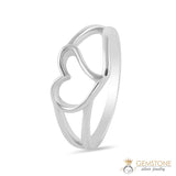 Silver Ring-Wavy Heart