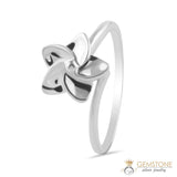 Silver Ring-Fanning Flower