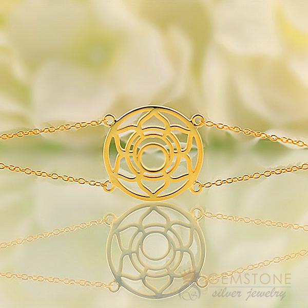 14KT YELLOW GOLD -SACRAL CHAKRA BRACELET - Gemstone Silver Jewelry