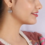 925 STERLING SILVER -LOTUS GOOD KARMA CHAKRA EARRING - gemstonesilverjewelryus