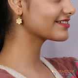 14KT YELLOW GOLD -COEXIST GOOD KARMA CHAKRA EARRING - gemstonesilverjewelryus