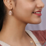14KT ROSE GOLD -HAND OF FATIMA GOOD KARMA CHAKRA EARRING - gemstonesilverjewelryus