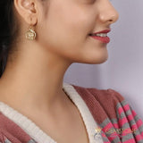 14KT YELLOW GOLD -HAND OF FATIMA GOOD KARMA CHAKRA EARRING - gemstonesilverjewelryus