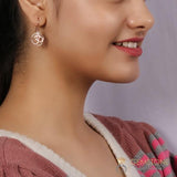 14KT ROSE GOLD -OM GOOD KARMA CHAKRA EARRING - gemstonesilverjewelryus