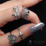Silver Ring-Luminous Bow - gemstonesilverjewelryus