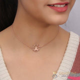 14KT ROSE GOLD -BUDDHA GOOD KARMA CHAKRA CHOKER - gemstonesilverjewelryus