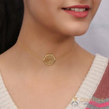 14KT YELLOW GOLD -CROWN CHAKRA CHOKER - gemstonesilverjewelryus