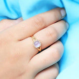 14k Gold Vermeil Moonstone Ring - Plushness - gemstonesilverjewelryus