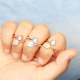 14k Gold Vermeil Moonstone Ring - Harmony - gemstonesilverjewelryus