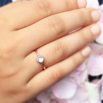 14k Rose Gold Vermeil Moonstone Ring - Soul