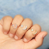 14k Gold Vermeil Moonstone Ring - Luna Thrill - gemstonesilverjewelryus