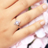 14k Rose Gold Vermeil Moonstone Ring - Felicity - gemstonesilverjewelryus