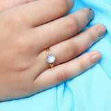 14k Gold Vermeil Moonstone Ring - Honor - gemstonesilverjewelryus