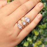 14k Gold Vermeil Moonstone Ring - Favor - gemstonesilverjewelryus