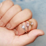 14k Gold Vermeil Moonstone Ring - Novella - gemstonesilverjewelryus
