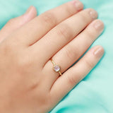 14k Gold Vermeil Moonstone Ring - Rhythm - gemstonesilverjewelryus