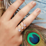 14k Gold Vermeil Moonstone Ring - Rhythm - gemstonesilverjewelryus