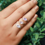 14k Gold Vermeil Moonstone Ring - Chatoyant - gemstonesilverjewelryus
