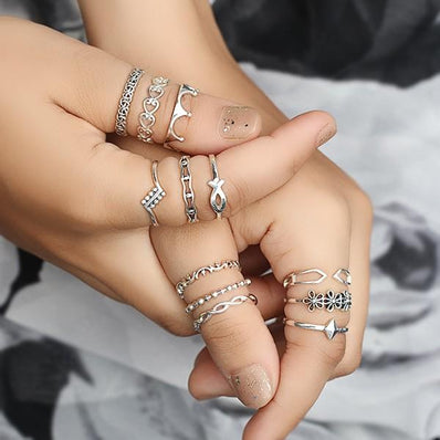 Silver Ring-Weaved Lace